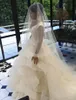 Voile De Mariée Voile De Mariage Long Blanc Élégant Ivoire Simple 1 Niveau Fard À Joues Doux Crin Bord Mariée Goutte Cathédrale 300cmBridal