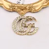 Vintage Designer Bronze Brooches Men Women Fashion Brand Letter Inlay Crystal Rhinestone Sweater Suit Collar Pin Brooche Geometric Animal Brooch Wedding Jewelry