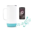 14oz Straight Sublimation Tumblers With Bluetooth Speaker Blank White Double Wall 304 Stainless Steel Insulated Coffee Mug 0729