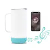 14oz Straight Sublimation Tumblers With Bluetooth Speaker Blank White Double Wall 304 Stainless Steel Insulated Coffee Mug 0729