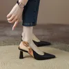 Dames été classique sandales de luxe de qualité supérieure en peau de mouton simple pointu bouche peu profonde tempérament chaussures de mariage 2022 été nouveaux talons hauts doux pour les femmes