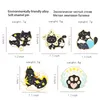 Alfinete Esmaltado Gato Desenhos Animados Animal Broche Estrela Lua Gatinho Preto Pata Nuvem Distintivo Alfinete de Lapela Mochila Mulheres Crianças Jóias Presente Atacado