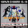 Carene per stampi ad iniezione per BMW S 1000RR 1000 RR S1000-RR 2015-2018 Carrozzeria 3DH.43 S1000 RR S1000RR 15 16 17 18 S-1000RR 2015 2016 2017 2018 Kit carrozzeria OEM blu nero