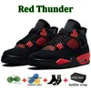 Whith Box Jumpman 4 4s Men Basketball Shoes Black Cat University Blue Pure Money White Oreo Fire Red Thunder Bred Mens Womens Sneakers Outdoor Sports Trainers