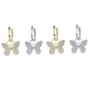 Dangle Chandelier Arrived Gold Silver Color Butterfly Charm Women Girl Jewelry Micro Pave Clear Cz Drop EarringsDangle6331239