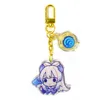 Genshin Impact Kaedehara Kazuha Barbara Gunnhildr Acrylic Keychain Badge Cartoon Cosplay Key Chain Accessories AA220318