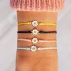 Charme Armbänder Alibaba Express Blume Daisy Armband Wachs String Kragen Vintage Mujer Gargantillas Moda Freundschaft WomenCharm Lars22