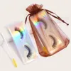 Mink Eyelashes Natural Long Soft Handmade False Eye Lashes False Eyelash Brush in Mesh Bag Packing4135875