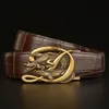 Ceintures Crocodile Alligator ceinture pour hommes bracelet de luxe boucle automatique peau de vache en cuir véritable 2022 concepteur de haute qualité décontracté Fas3746936