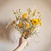 装飾的な花の花輪小麦の尾草草乾燥花の花束diy永続的なリビングルームグラディエントラグルスovatusウェディングホームデコレーション