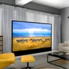 T9ALR Premium Retractable Electric Pop-up Floor Rising Projector Screen with Long Focus Ambient Light Rejecting Canvas 16:9