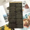 Big Size Arabic Wedding 10pcs Black Acrylic with Foil Gold Silver Words Elegant Greeting Custom Cards Wholesale 220707