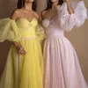 Bepeithy Dibeetheart Pink Long Force Dress Elegant Robe de Soiree Съемные рукава Желтые выпускные платья с ремнем 220510