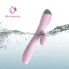 10 velocidades carregar USB Double Motor G Spot Spot Rabbit Vibrator CLITOR impermeável Estimulador Vagina Massager Toys Sexy para mulheres