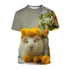 Men039S TSHIRTS Summer Fashion Animals 3D Printing Cute Guinea Pig Pattern Men39s Women39s Children39s Breattable LIG7845201