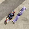 Justerbar ny Elastics Nylon Watchs -rem för Apple Watch Band 38mm 40mm 42mm 44mm IWatch Series 6 5 4 3 2 1 SE SMART RAPS S S