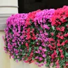 Decorative Flowers & Wreaths Artificial Violet Flower Hanging Vine Style Wall Balcony Faux Home Wedding Party Living Room Decor FlowersDecor