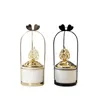 Lámparas de fragancia Quemador de incienso de reflujo nórdico Soporte para el hogar Soporte para conos Pequeño color dorado Fragancia