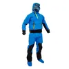 Kayık Drysuit Erkekler İçin Kuru Takım Elbise Lateks Manşet Ve Sıçrama Yaka Üç katmanlı Su Geçirmez Malzeme Kayaking Sörf Kürek Çekme DM114 220713