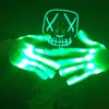 Andere feestartikelen voor evenementen LED-handschoenen Neonlichtgevende verlichting Handschoenen met batterij Glow In The Dark Halloween Kerstfeest Cosplay Kostuumbenodigdheden