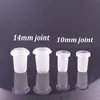 유리 물 담뱃대 하향 파이프 어댑터 다운 스템 어댑터 감소 18mm ~ 14mm ~ 14mm reture 컨버터 슬릿 디퓨저