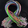 Chains 50Pcs/lot Handmade Leather Adjustable Braided Rope 45cm Lobster Clasp String Cord 1.5mm For Necklace Bracelets Making
