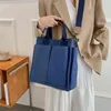 Bolsas para mulheres Bolsa de ombro simples de moda reutilizável compras brancas casuais de grande capacidade Bolsa feminina 220512