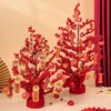 Decorative Flowers & Wreaths Year Household Bonsai Ornaments Wedding Decoration Living Room Spring Festival Arrangement Fortune Tree Pendant