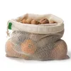 Mesh Net Bag Winkelen Herbruikbare Fruit Storage String Shopper Handtes Opvouwbare Grote Capaciteit Boodschappentas