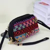 Evening Bags Women Shoulder Bag Travel Pouch Vintage Geometric Patterns Embroidered Wallet Crossbody Zip Clutch Mobile Phone BagEvening