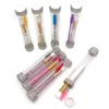 Lashes Shapoo Brushes with Clear Rhinestone Bottle Diamond Handle Mascara Wands Eyelash Extension Makeup Tool