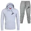 2 Pieces Sets Tracksuit Men Women Brand LOGO Print Hooded Sweatshirt +Drawstring Pants Male Sport Hoodies Running Sportswear
