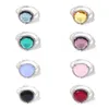 Fedi nuziali Design di lusso Anello di caramelle multicolore per le donne Triangolo di cristallo naturale Micro pietre di zircone cubico Regalo di gioielli di moda Wynn22