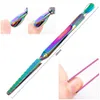 Cross Action Tweezers Nail Extension Shaped Clip False Eyelashes Clamp UV Gel Fixed Pincher Manicure Nail Tool