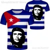 CUBA t-shirt diy gratis custom made naam nummer t-shirt natie vlaggen spaans land cu Ernesto Guevara print po cubaanse kleding 220702