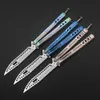 3 Balisong ciężkie dla początkującego motyle noża 420 Blade Metal Steel Hałda Składana kieszeń No Blade Blunt Tool Prezenty świąteczne męskie