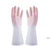 Guantes para lavavajillas de goma impermeable sección delgada de goma limpia de látex duradero guantes de ropa GWE14186