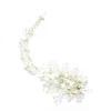 Accessoires de cheveux de mariée faits à la main en forme de fleur perle de cristal torsadée bande de cheveux chaîne de cheveux doux accessoires de mariage accessoires de cheveux en gros
