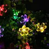 LED SOLAR POWER LICTEN Kersen Blossom Fairy Wrans Crystal Flower Christmas Wedding Party Garden Outdoor Decoratie J220531