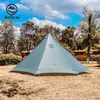 Aricxi 3-4 Personne Ultralight Camping En Plein Air Tipi 20D Silnylon Tente Pyramide Grande Tente Sans Tige Randonnée Randonnée Tentes H220419