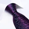 Bow Ties 100% Silk Tie Set Purple Black Crack Pattern Slipsarduk Brosch Business Wedding Cravat Gravata Para Homens Dibangu