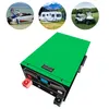 Batterie LiFePO4 verte avec écran BMS intégré 12 V 100 Ah, taille Bluetooth personnalisée et acceptable, adaptée pour voiturette de golf, photovoltaïque, bateau et camping-car.