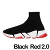 2022 مصمم أحذية جورب غير الرسمية المدربين الرياضيين باريس الرجال نساء أسود أبيض 2.0 المتسابقين أحذية رياضية الأزياء الأحذية أحذية متماسكة