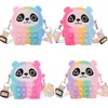 Pop милая панда пузырьковая сумочка перекрестная радужная сумка для плеча толкать пузырьковая сумочка для детей для детей сумочка для детей