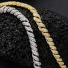 Hotsale Mens Bling Chains 8 мм 16-24-дюймовый золотой серебряный серебро кубинское колье с цепью 7/8-дюймовые браслеты для мужчин Женщины хип-хоп цепочки