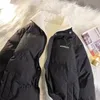 Parkas de plumón para hombre, chaqueta gruesa de pan cálida para invierno, estilo de Hong Kong, cuello alto holgado y bonito, acolchado que combina con todo