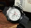 Zegarki na nadgarstki dla mężczyzn 2022 NOWOŚĆ MENS Watch All Diar Work Quartz Watch Wysokiej jakości najlepsza luksusowa marka chronograph zegar gumowy pasek Męski