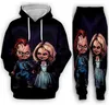 Groothandel - Nieuwe Mode Mannen / Womens Chucky X Buddy Yaoi Sweatshirt Joggers Grappige 3D Print Unisex Hoodies + Broek% 08