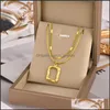 Pendant Necklaces Pendants Jewelry Stainless Steel Fashion Fine 2-Layer Movie Star Same Style Ge Dhkci