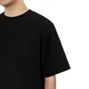 T-shirts pour hommes lourds légèrement épais polyvalent fond pur coton noir blanc tee simple hommes polyvalents